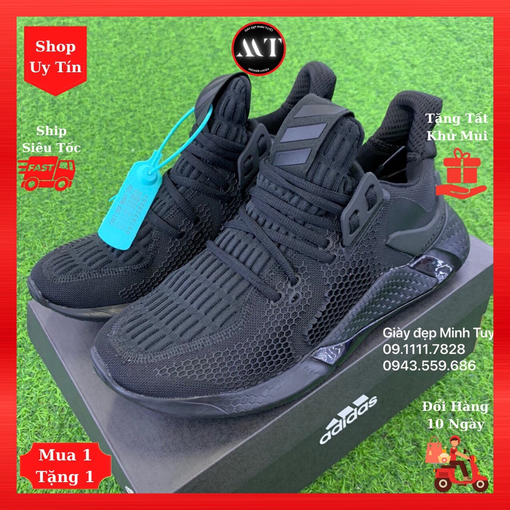 Giày Alpha-Bounce2020 Đen full sneaker nam nữ đẹp cao cấp, giày thể thao chạy bộ tập gym, dã ngoại hot trend hiện nay