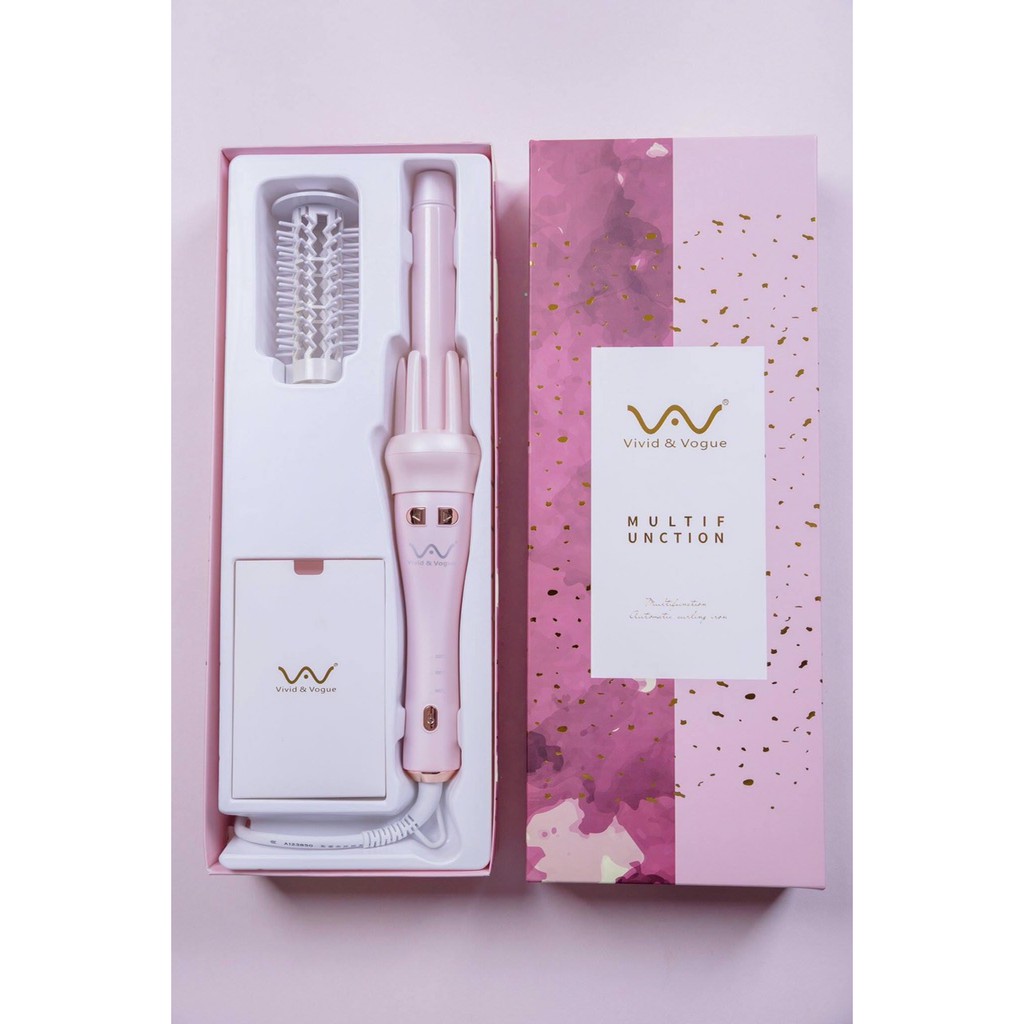 Máy Làm Tóc,Máy Uốn Tóc Làm Xoăn Xoay Tự Động 360 Độ-CHÍNH HÃNG-VIVID &amp; VOGUE