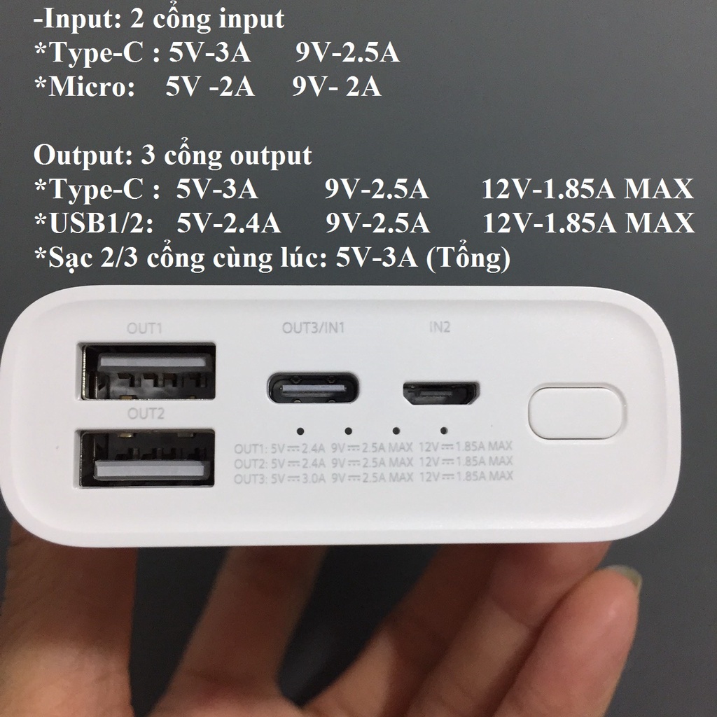 Pin dự phòng 22.5W dung lượng 10000mAh Xiaomi PB1022ZM