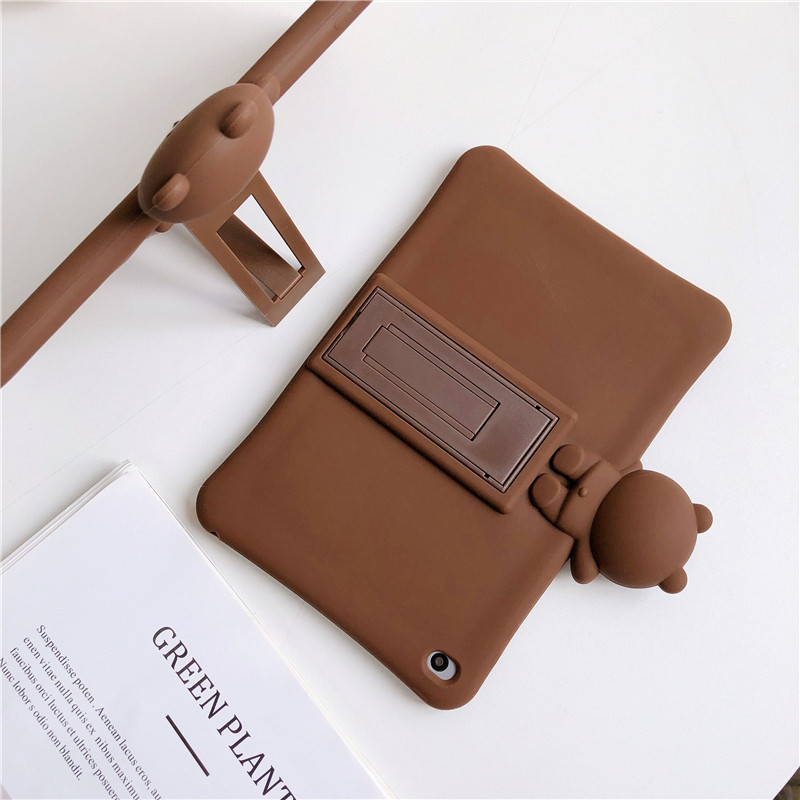 Ốp Silicone Mềm In Hình Gấu Brown Cho Ipad 9.7 2018 2017 10.2 7th Pro 9.7 10.5 Air 1 2 3