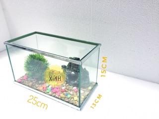 Set bể cá mini viền gương và lọc thác ( tặng phụ kiện)
