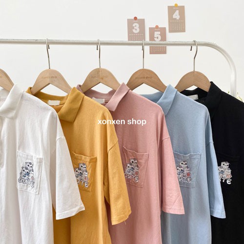 Polo nữ áo thun polo dễ thương chất cotton thoáng mát XONXEN SHOP free size mã 1125