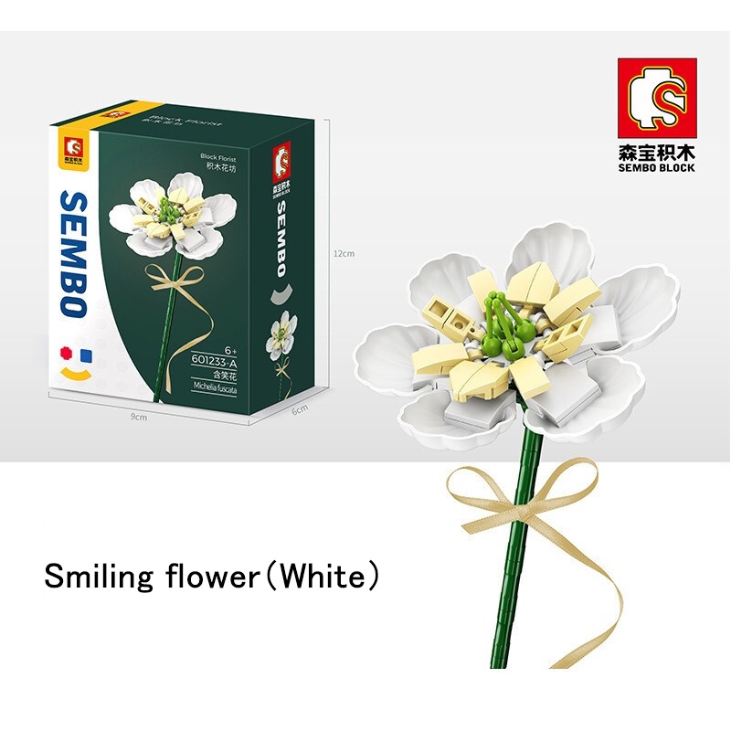 Đồ chơi khối lắp ráp hình bông hoa tự làm sáng tạo kiểu dáng đa dạng