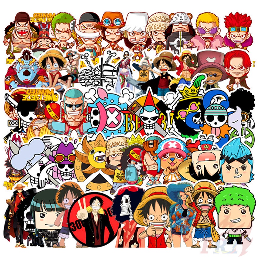 ❉ One Piece Series 04 Stickers ❉ 50Pcs/Set Anime DIY Fashion Waterproof  Mixed Luggage Laptop Skateboard Doodle Decals Stickers