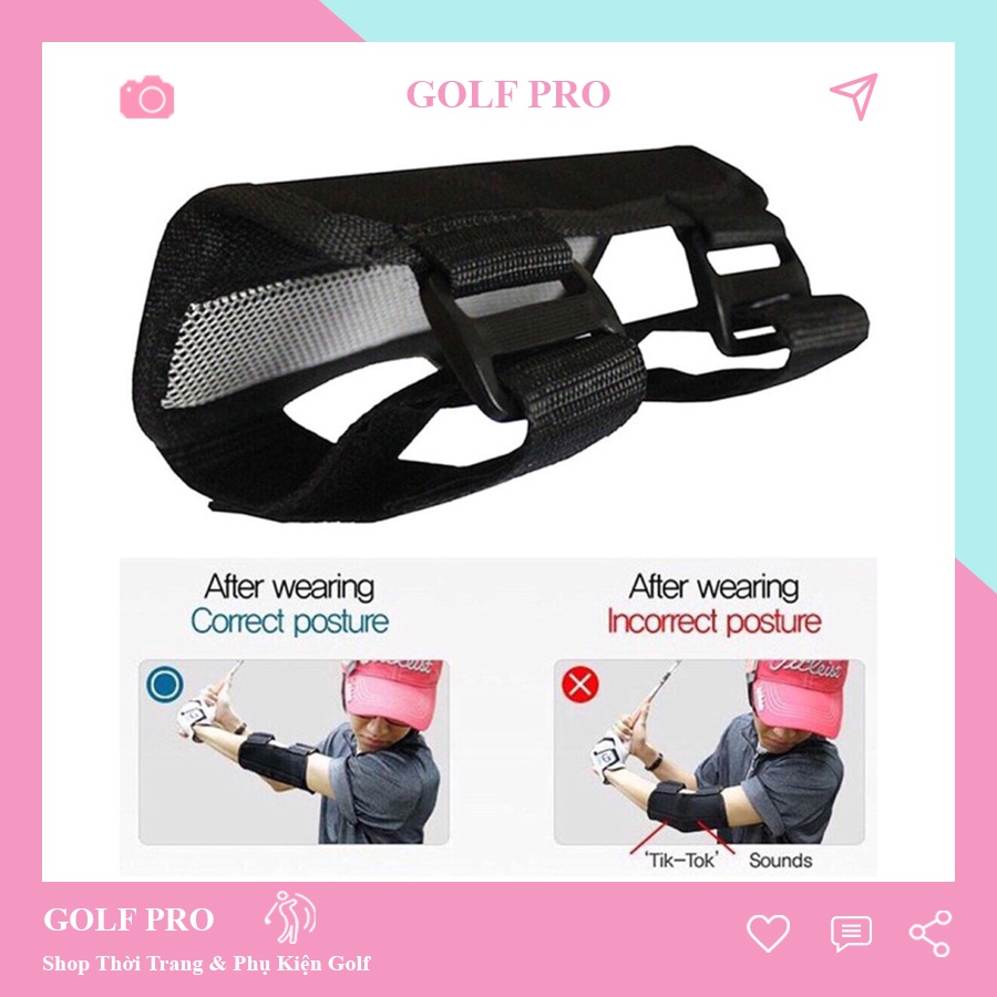 Nẹp định vị khuỷu tay chơi golf swing chuẩn xác đúng kỹ thuật NG001