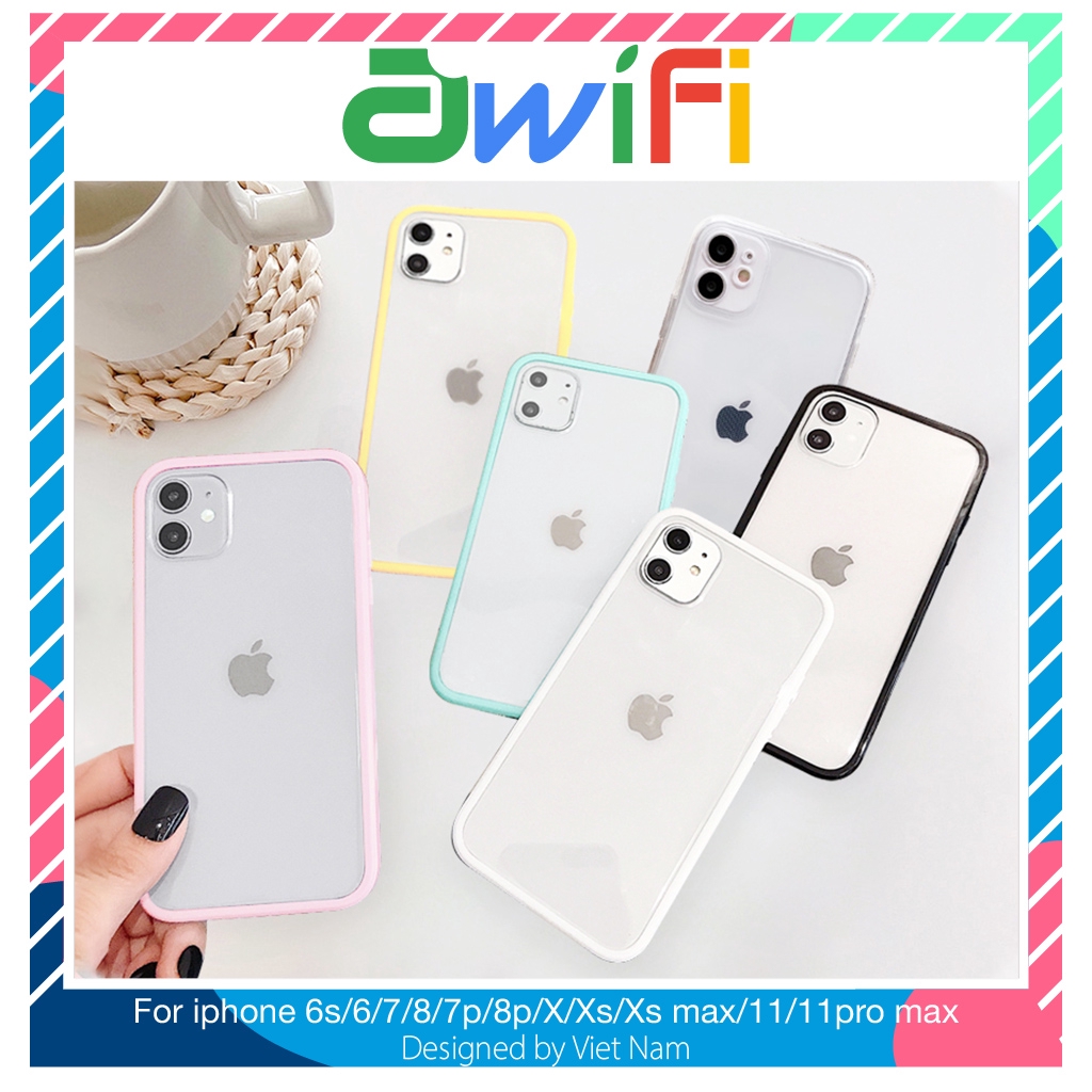 Ốp lưng iphone chống ố 5/5s/6/6plus/6s/6splus/7/7plus/8/8plus/x/xr/xs/11/12/pro/max/plus/promax - Awifi Case C1-3