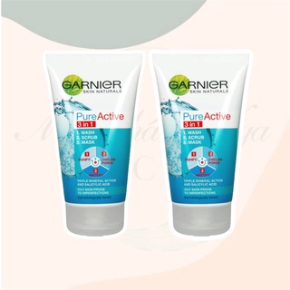 Sữa Rửa Mặt Garnier Pure Active 3in1 Cho Làn Da Sạch Khỏe