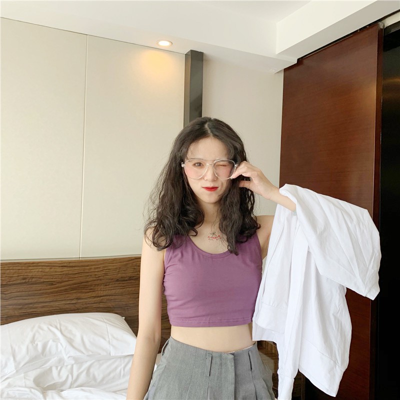 Áo thun croptop ba lỗ 6 màu siêu rẻ A0083 | BigBuy360 - bigbuy360.vn