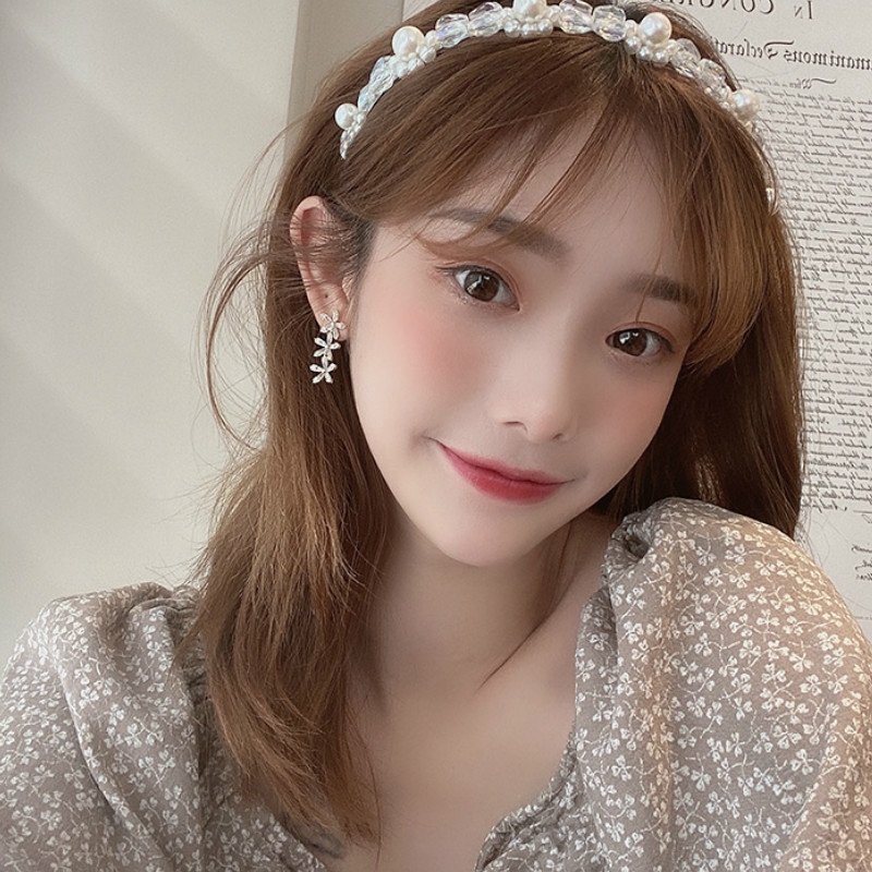 Cài tóc thời trang đính ngọc trai nhân tạo phong cách Hàn Quốc đáng yêu