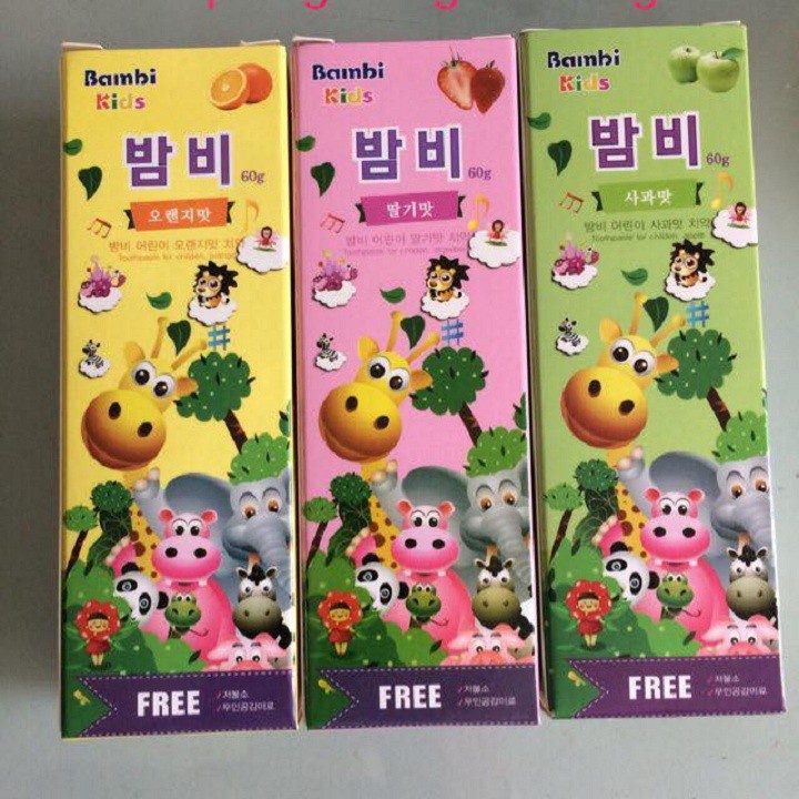 Kem đánh răng trẻ em Bambi 60g