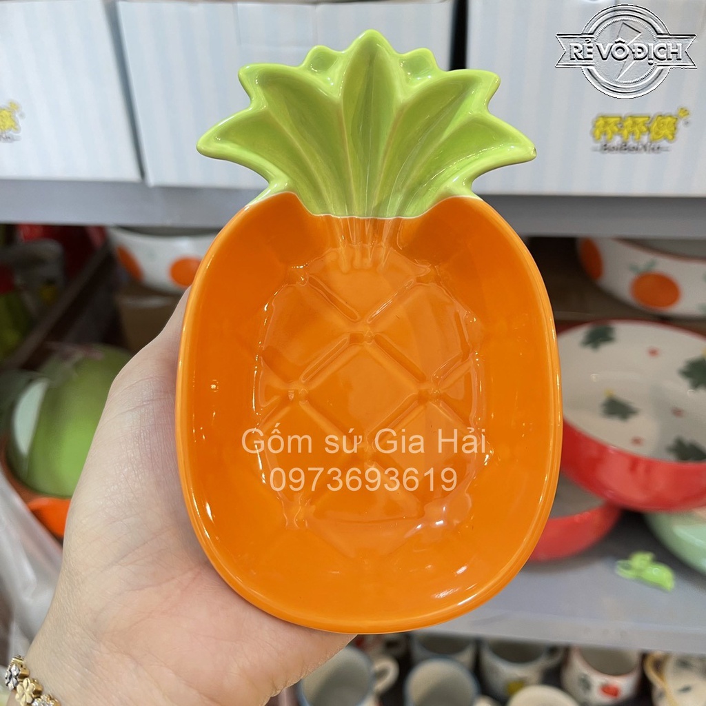 Bộ bát đĩa decor cao cấp màu cam siêu đẹp
