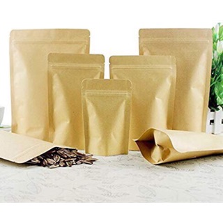 Zip giấy kraft không cửa sổ