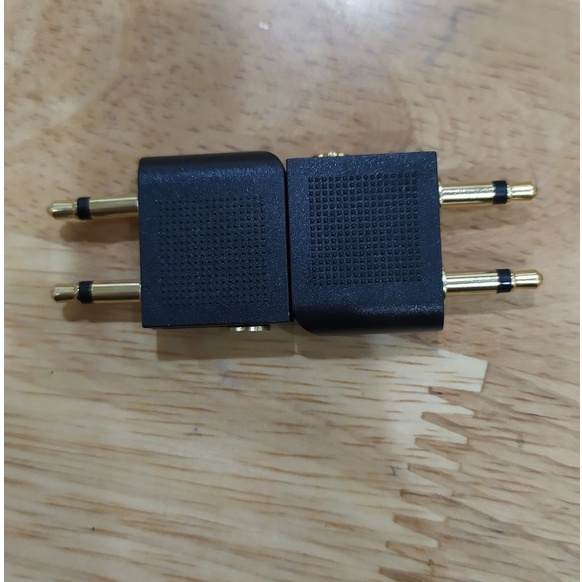 Đầu Gộp 2 Audio 3.5mm Mono Vào 1 Audio 3.5mm Stereo - Jack Cắm Tai Nghe Trên Máy Bay - AUDI265
