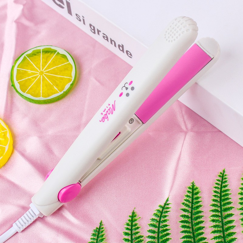 Máy uốn tóc, duỗi tóc, kẹp thẳng, ép tóc, uốn cúp xoăn lọn đa năng mini dễ thương - Hoạt tiết xinh xắn