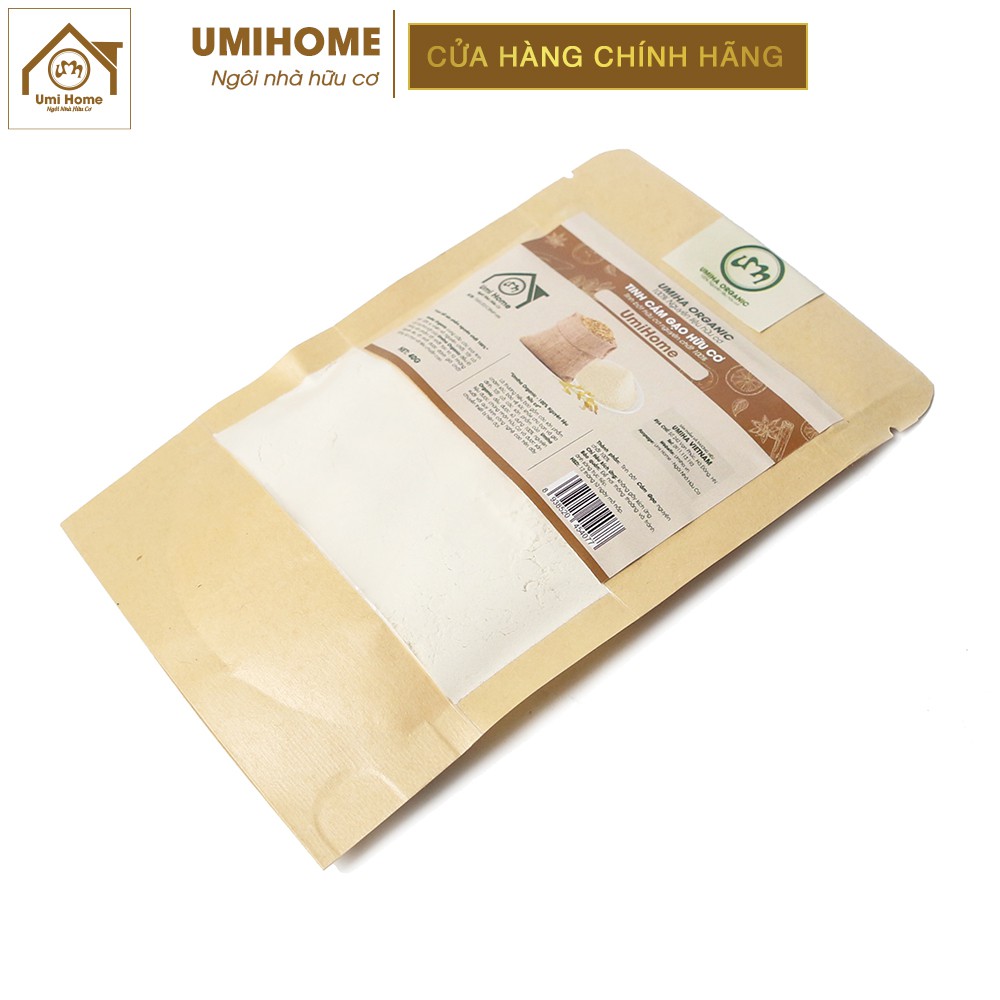 Bột Cám Gạo đắp mặt hữu cơ UMIHOME nguyên chất | Rice bran flour 100% Organic 40G