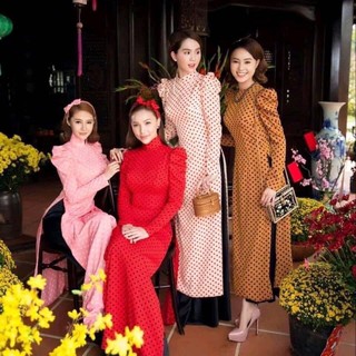 Chấm bi tay bồng kèm quần