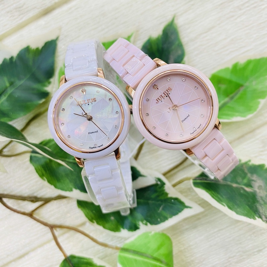 [Julius Offcial] Đồng hồ nữ Julius Star JS-062 đá Ceramic