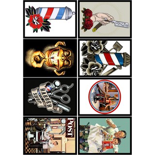 Sticker Trang Trí tiệm cắt tóc 100 tấm