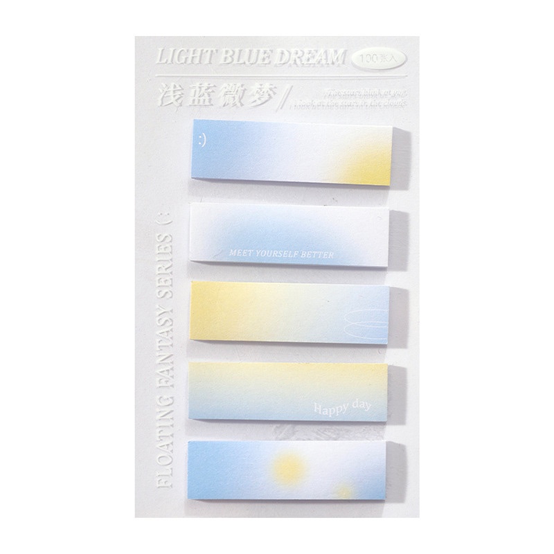 Set 100 Tờ Giấy Dán Ghi Chú Đánh Dấu Sách Màu Sắc Gradient Tiện Lợi