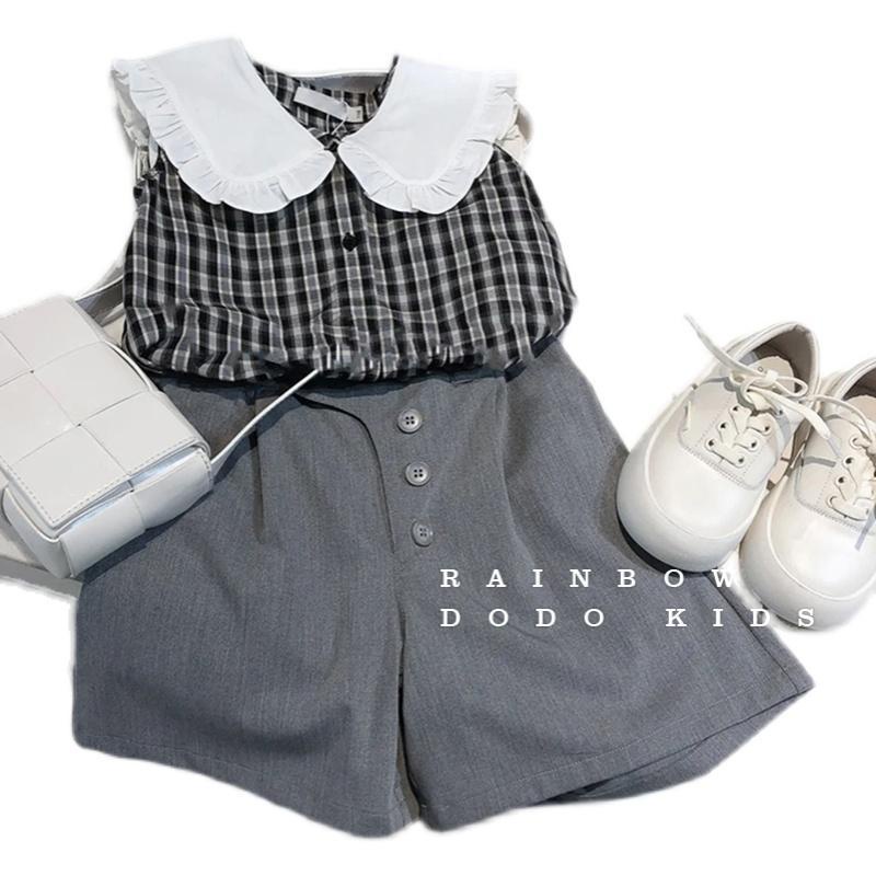 Set Đồ Mùa Hè 5 Món Gồm Áo Sơ Mi Hai Mảnh Phong Cách Hàn Quốc Hợp Thời Trang Cho Bé Gái