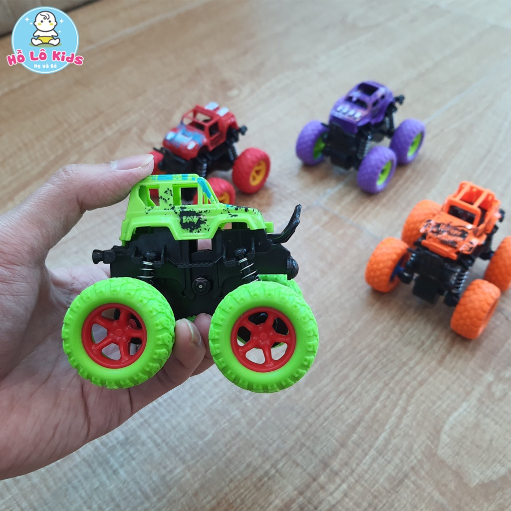 Xe ô tô đồ chơi oto địa hình bánh to cho bé quán tính nhào lộn 360 Hồ Lô Kids