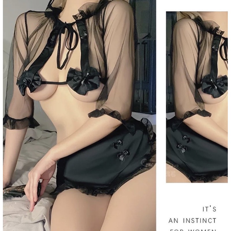 Cosplay Hầu Gái Dây Nơ Gợi Cảm - Set Nhiều Phụ Kiện Đi Kèm • QR602 | BigBuy360 - bigbuy360.vn