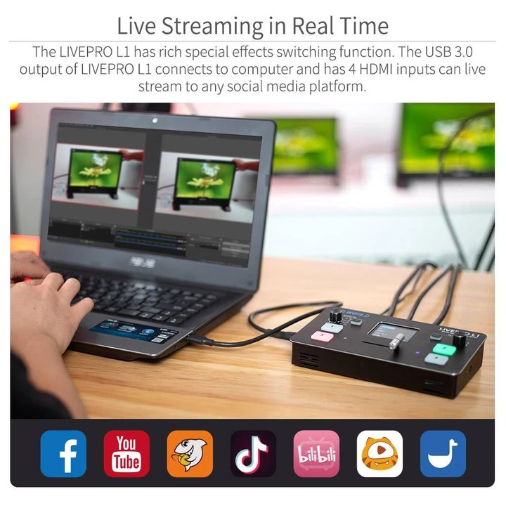 FeelWorld LIVEPRO L1 - Video Mixer Switcher - Bảo hành 12 tháng