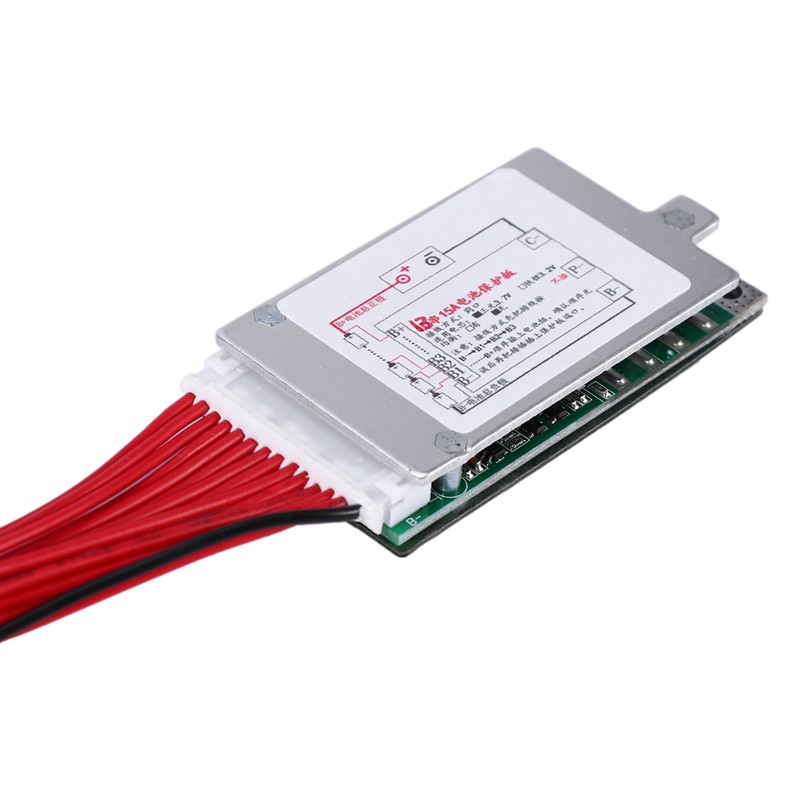 Bảng mạch pin Li-on 13S 48V 15A BMS PCB kèm bộ tản nhiệt