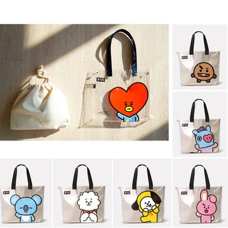 SHOULDER BAG BT21 ( Túi Tote Trong Suốt ) 2 in 1