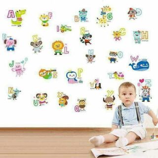 Decal dán tường combo 4tranh cho bé