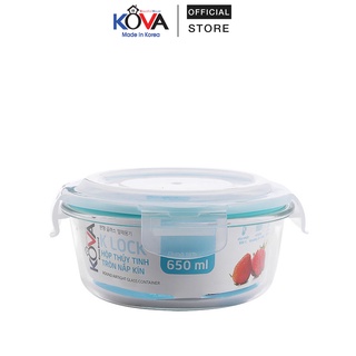 Hộp thủy tinh chịu nhiệt tròn Kova 650ml