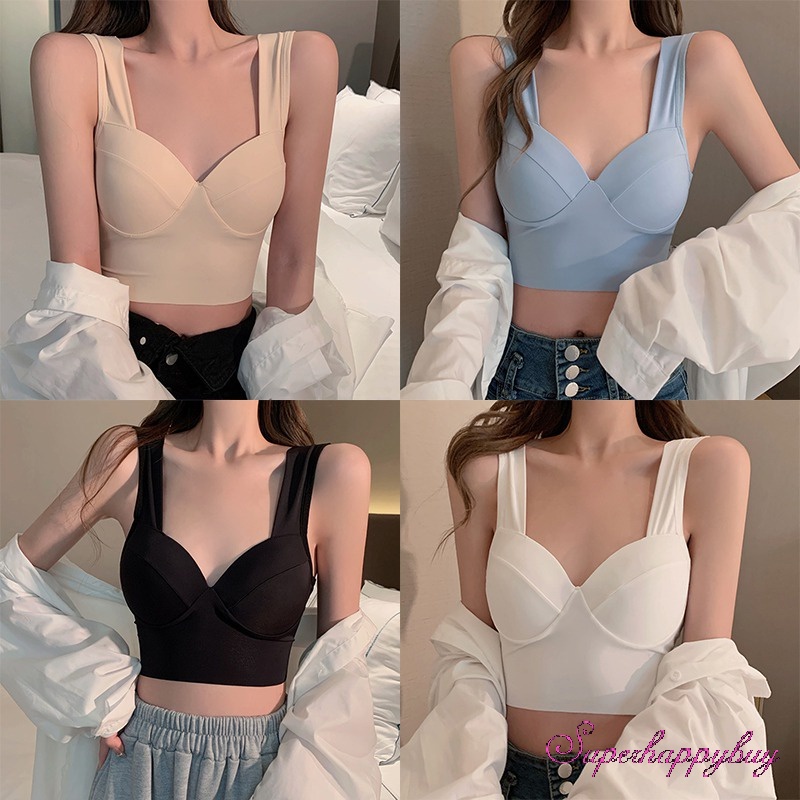 Áo Ngực Thể Thao Không Tay Màu Trơn Thời Trang Mùa Hè Cho Nữ