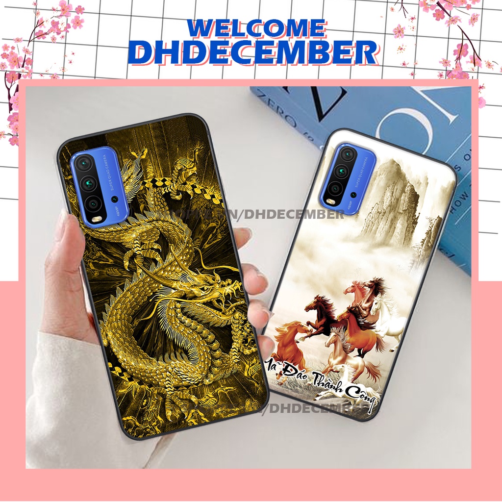 Ốp lưng Xiaomi REDMI 9T in hình thư pháp tâm an vạn sự an ,mã đáo thành công SIÊU CHẤT