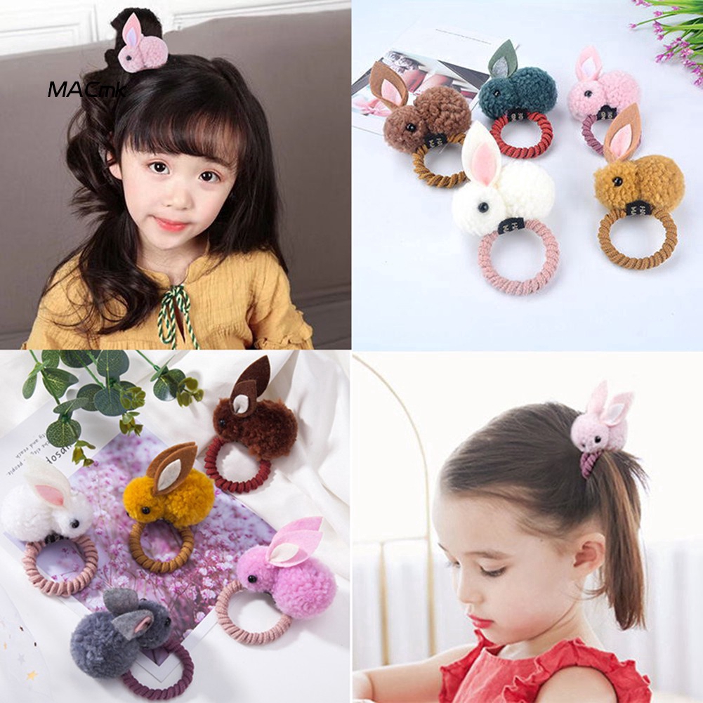 Dây Cột Tóc Co Giãn Hình Thỏ Phục Sinh 3d