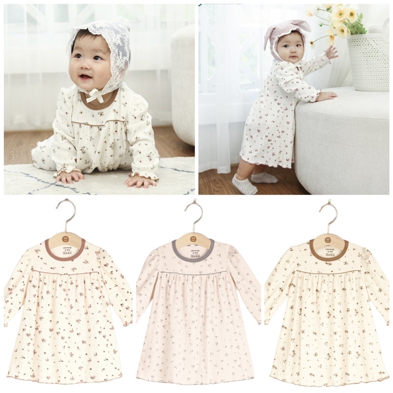 Váy bé gái Ualarogo 6 tháng - 4 tuổi vải modal fabric co giãn thoán mát cổ tròn