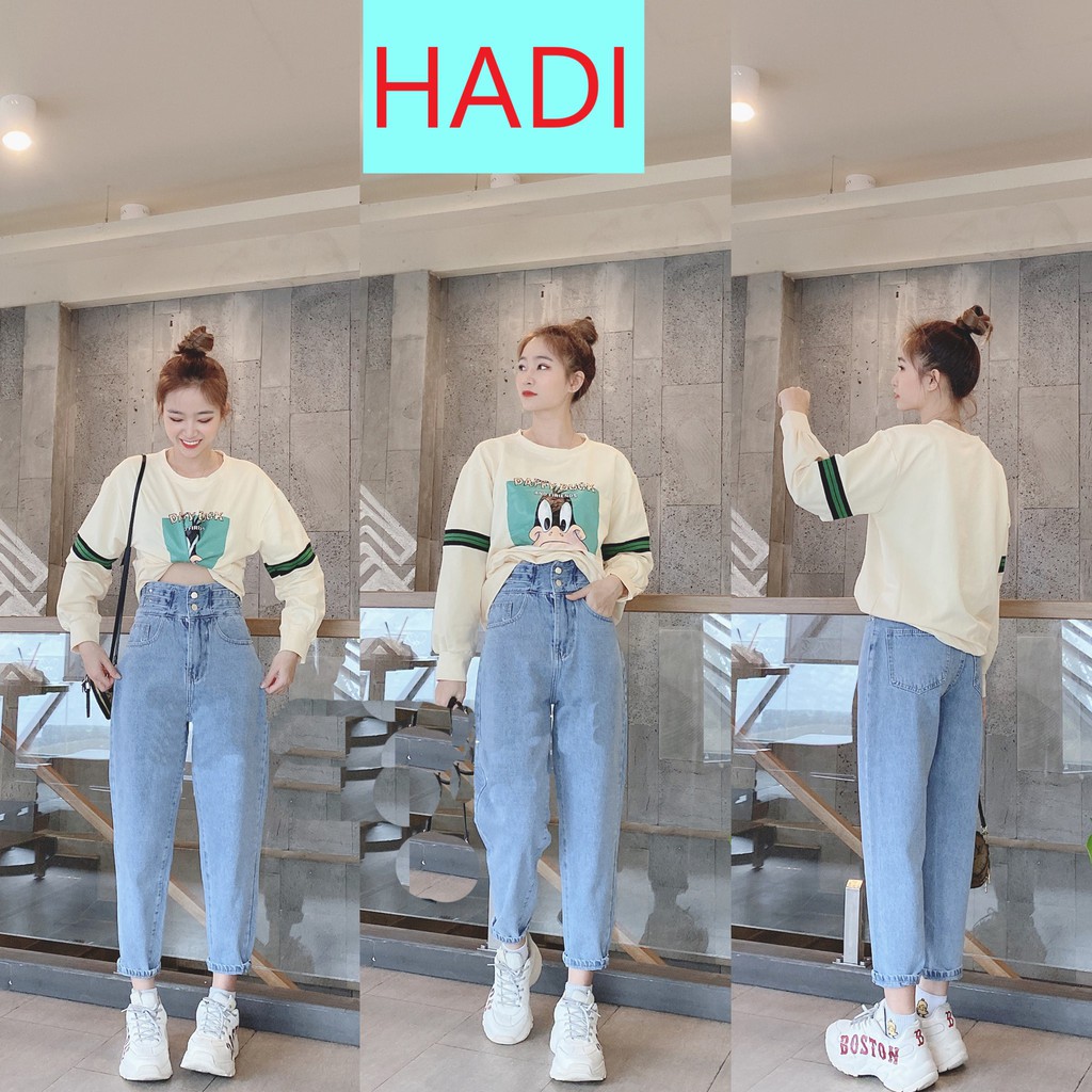 [ TM78 ] QUẦN BAGGY JEAN NỮ LƯNG CAO 4 ĐAI PHỐI LƯNG MÀU XANH NHẠT SIÊU CAO CẤP CỰC THỜI THƯỢNG HADI SIÊU HOT