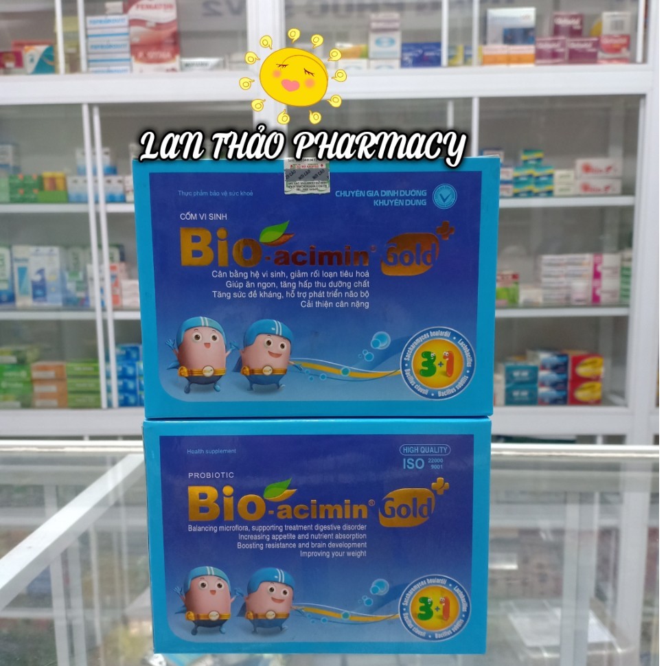 Cốm vi sinh Bio acimin Gold hộp 30 gói giúp bé ăn ngon miệng tăng cường tiêu hóa