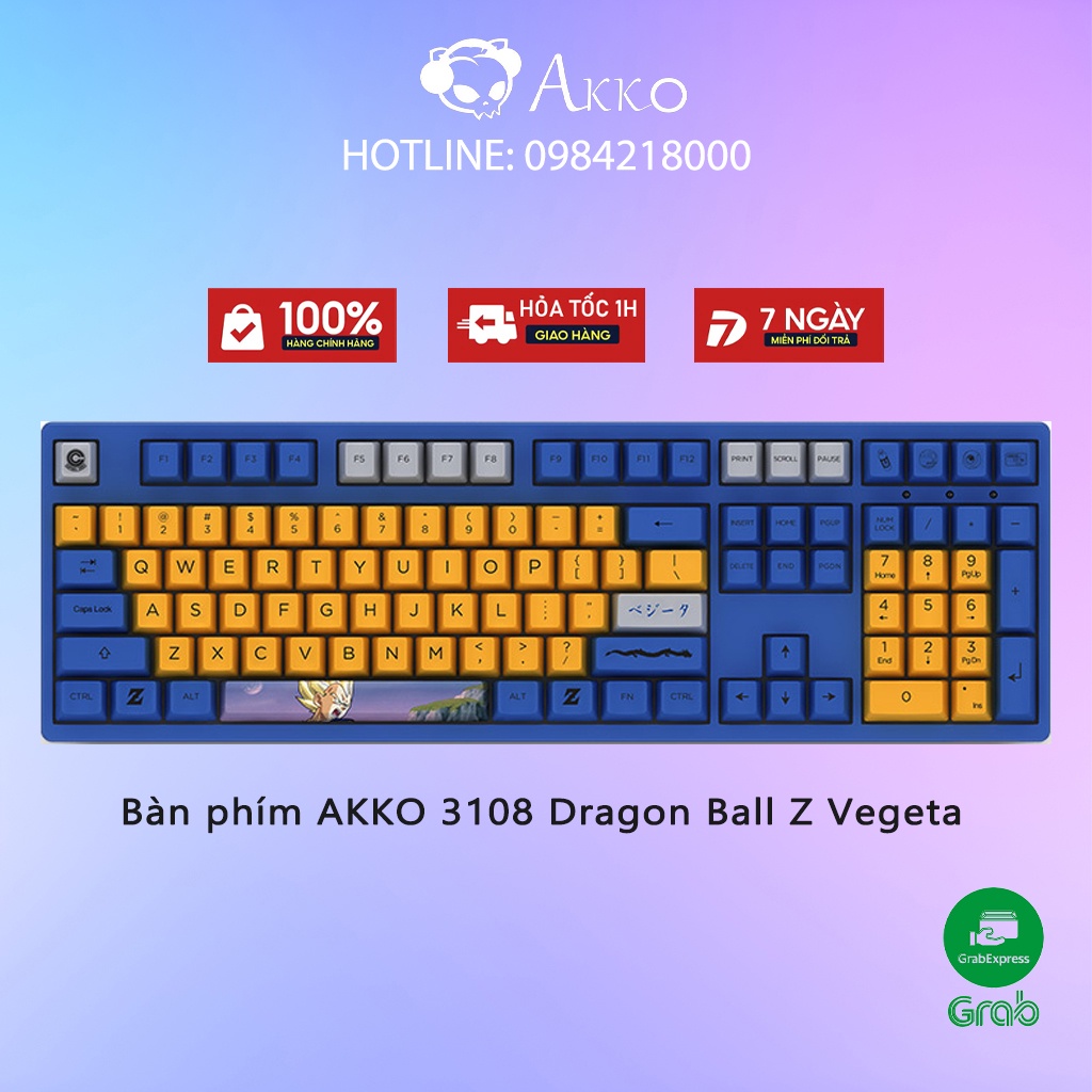 Bàn phím Akko 3108 Dragon Ball Z – VEGETA- Bảo Hành Chính Hãng 12 Tháng