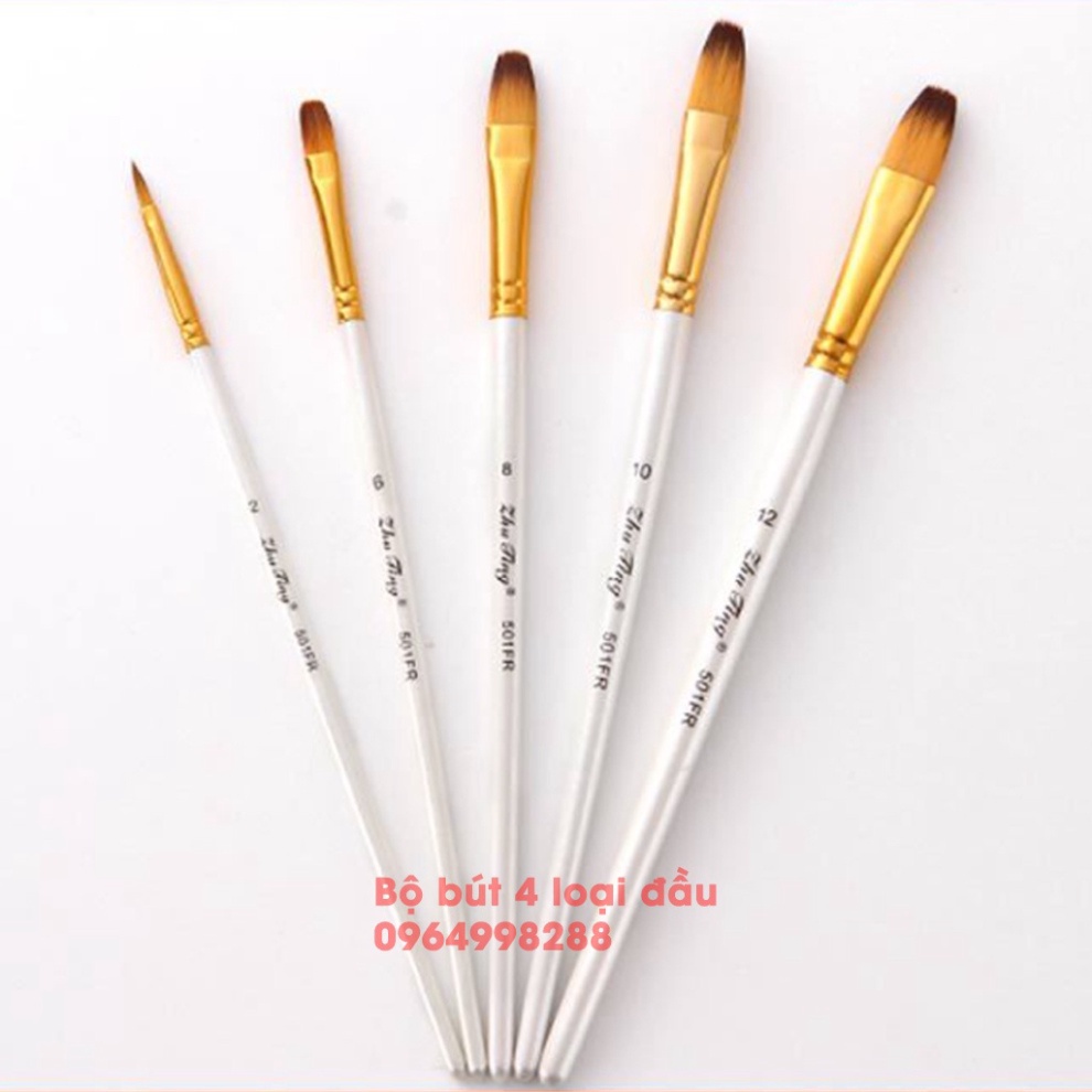 [RẺ NHẤT]Bộ cọ vẽ tranh sơn dầuacrylic, màu nước, màu oát màu Trắng Bạc tinh khiết, mềm mịn, đẹp tuyệt vời cao cấp