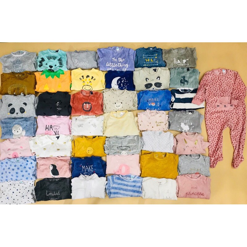 set 3 bộ body cho bé chất nỉ nhung xuất dư cho bé trai bé gái