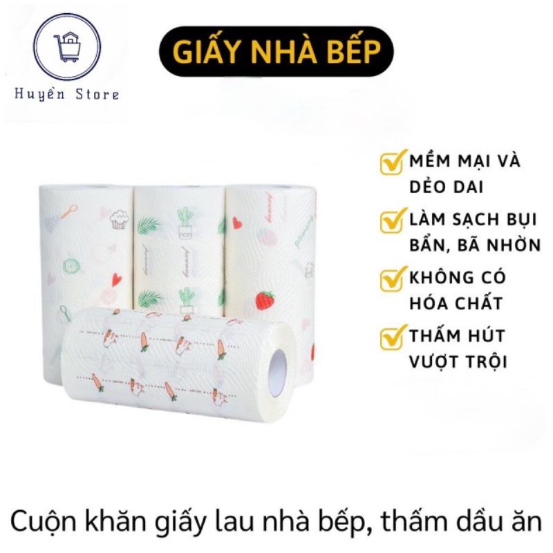 SET 3 Cuộn Giấy Lau Bếp Đa Năng Nhà Bếp Có Thể Giặt Được - Tái Sử Dụng Nhiều Lần