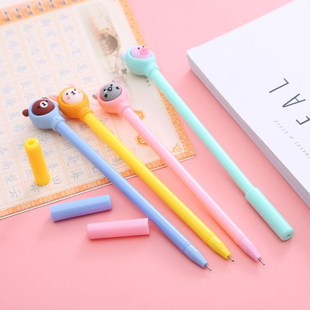 Bút Mực Gel Ngòi 0.5mm In Hình Động Vật Hoạt Hình Dành Cho Học Sinh