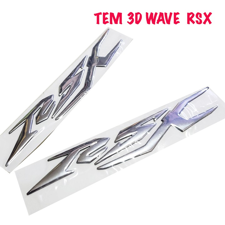 DECAL TEM XE 3D RSX - MÀU BẠC