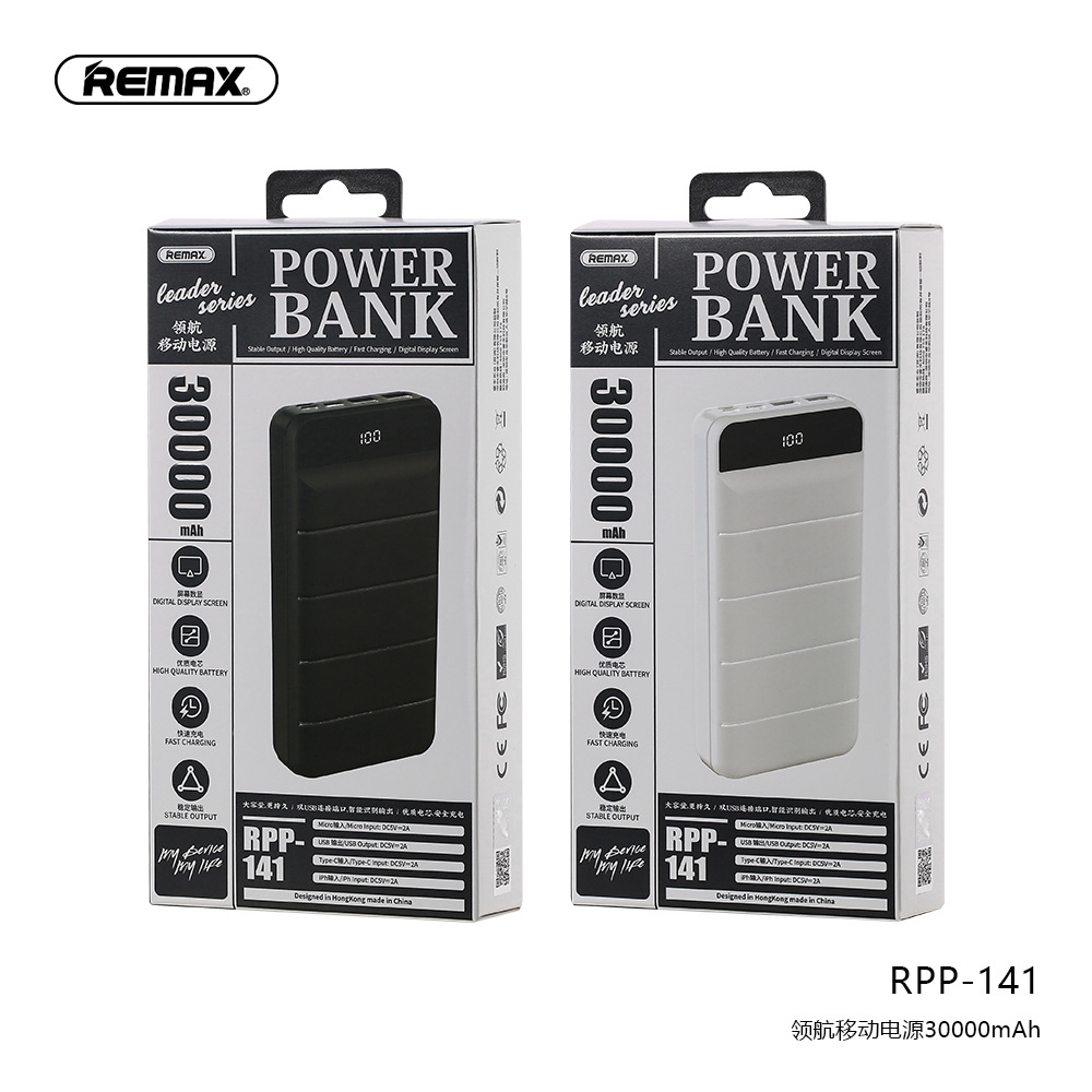 Remax power bank 10000mAh 20000mAh 30000mAh 100% original RPP-139 RPP-140 RPP-141