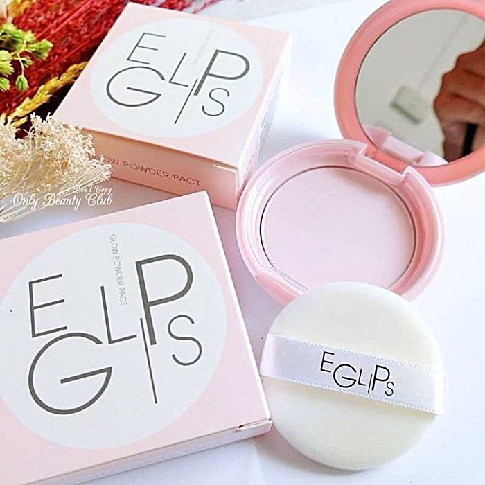 Phấn Phủ Kiềm Dầu Tạo Độ Bóng Hồng Hào Làn Da Eglips Glow Powder Pact (HỘP HỒNG)