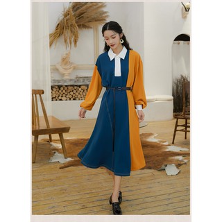 Đầm 2 Màu Vintage Cao Cấp - Phong Cách Retro