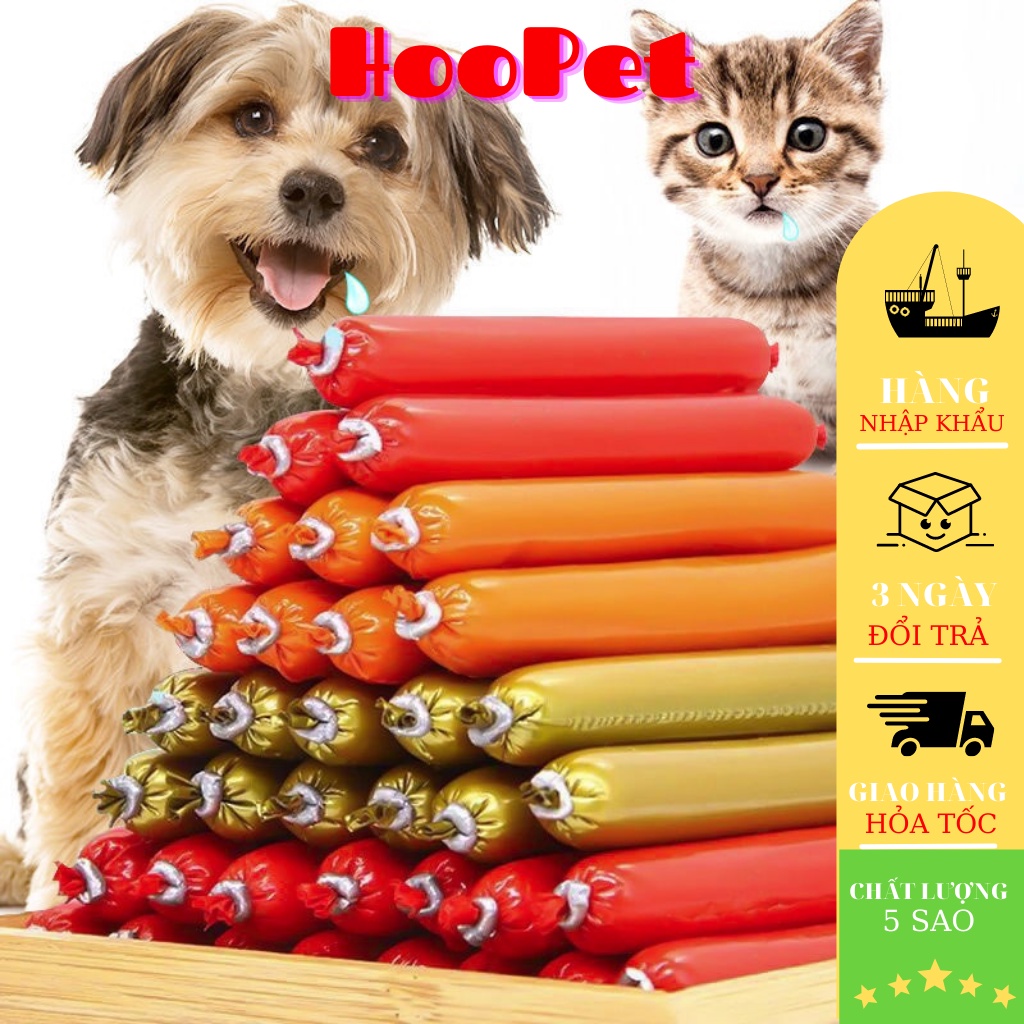 [Mã PET50 giảm 10% - tối đa 50K đơn 250K] Xúc Xích Cho Chó Mèo thanh 15gr- Giàu Dinh Dưỡng, Vitamin, Đạm (Nhận Sỉ)