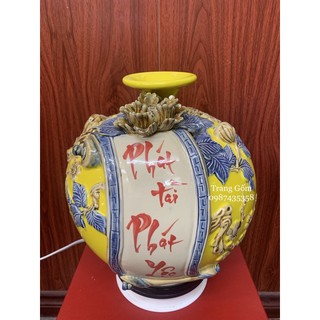Bình hút tài lộc các mẫu đắp nổi gốm sứ Bát Tràng