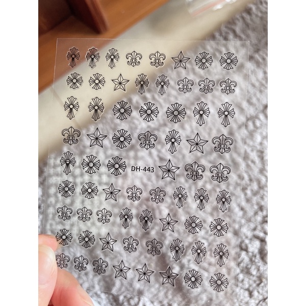 hinh sticker 3d dán móng tay nail các mẫu mới