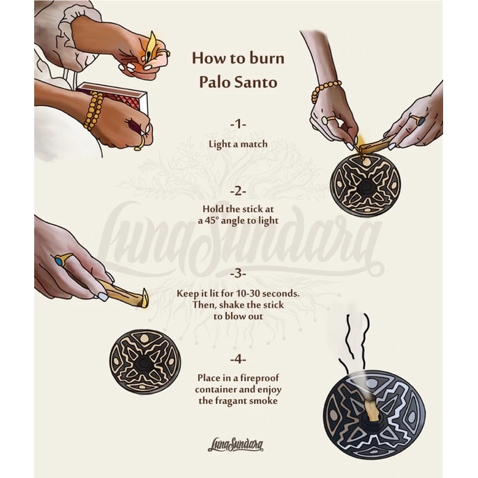 Palo Santo - Gỗ trắc xanh thanh tẩy Peru - Wild harvested palo santo 4 inch stick